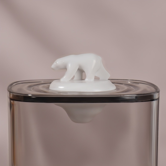 Органайзер для хранения &laquo;Медведь&raquo;, с крышкой, 9 &times; 9 &times; 13,5 см, цвет прозрачный