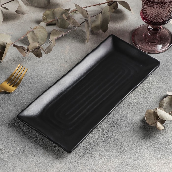 Блюдо &laquo;Чёрный Восток&raquo;, 26&times;11,3&times;1,5 см, цвет чёрный