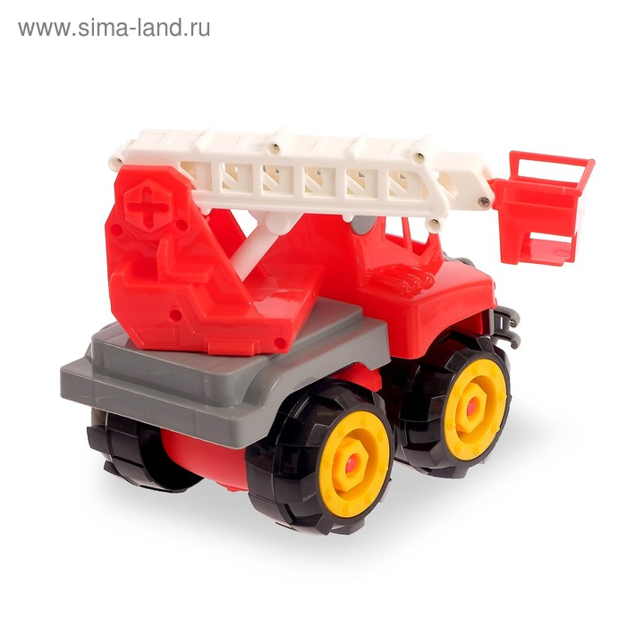 Конструктор винтовой &laquo;Пожарная машина&raquo;, 18 деталей, с электрическим шуруповёртом