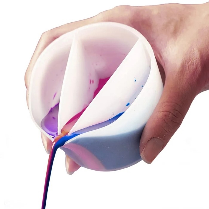 Стаканчик силиконовый для Флюид Арт, 3 секции Стаканчик силиконовый для Флюид Арт, 3 секции