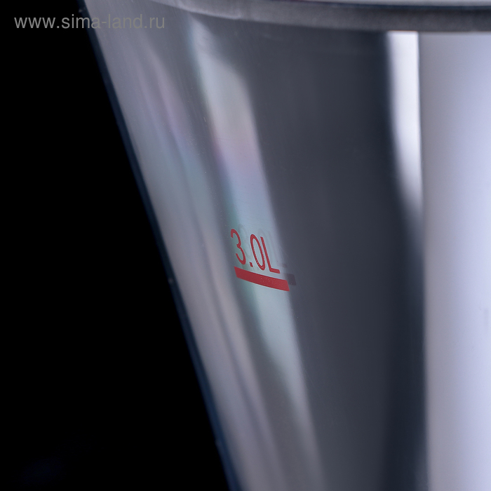 Башня пивная &laquo;Металлик&raquo;, 3 л, колба с подсветкой, 2 батарейки, цвет серебристый