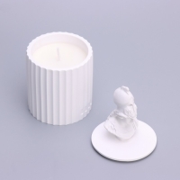 Свеча в бетоне ароматическая "Бог Арес", свежесть и белый чай, 13х7 см, соевый воск, 160 г Свеча в бетоне ароматическая "Бог Арес", свежесть и белый чай, 13х7 см, соевый воск, 160 г