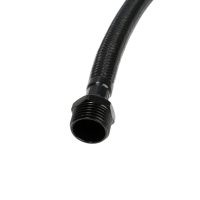 Подводка гибкая для воды ZEIN engr, нейлон, 1/2", гайка-штуцер, 150 см, с ключом, черная Подводка гибкая для воды ZEIN engr, нейлон, 1/2", гайка-штуцер, 150 см, с ключом, черная