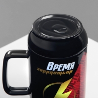 Кружка керамическая &laquo;Время зарядиться&raquo;, 250 мл, цвет красный