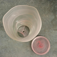 Горшок цветочный с поддоном "Кристина" алебастр, розовый  1,8 л