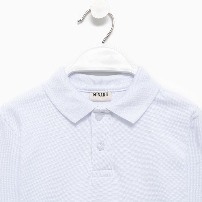 Джемпер (поло) детский MINAKU цвет белый, рост 140