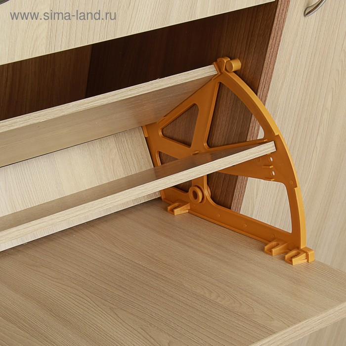 Обувница 3 отделения с дверью, 1060х280х960, Ясень шимо светлый/темный Обувница 3 отделения с дверью, 1060х280х960, Ясень шимо светлый/темный