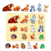 Вкладыш &laquo;Животные леса&raquo;, 12 вкладышей