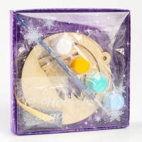 Ёлочная подвеска из дерева своими руками на новый год «Олень», новогодний набор для творчества Ёлочная подвеска из дерева своими руками на новый год «Олень», новогодний набор для творчества