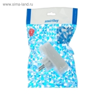 Разветвитель Smartbuy, 10 А, 250 B, 2 гнезда, без заземления, плоский Разветвитель Smartbuy, 10 А, 250 B, 2 гнезда, без заземления, плоский