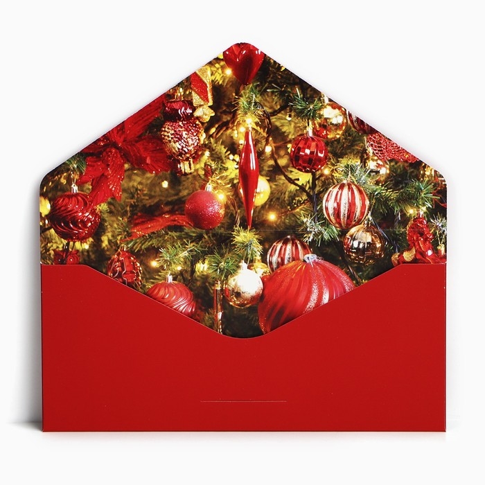 Конверт для денег подарочный «Счастья», шары, софт тач, тиснение, 19 х 9.2 см, Новый год Конверт для денег подарочный «Счастья», шары, софт тач, тиснение, 19 х 9.2 см, Новый год
