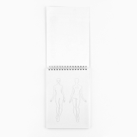 Скетчбук с шаблоном фигуры А5, 40 л &laquo;Девушка в платье&raquo;