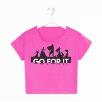 Футболка "Go for it" Принцессы, розовый Футболка "Go for it" Принцессы, розовый
