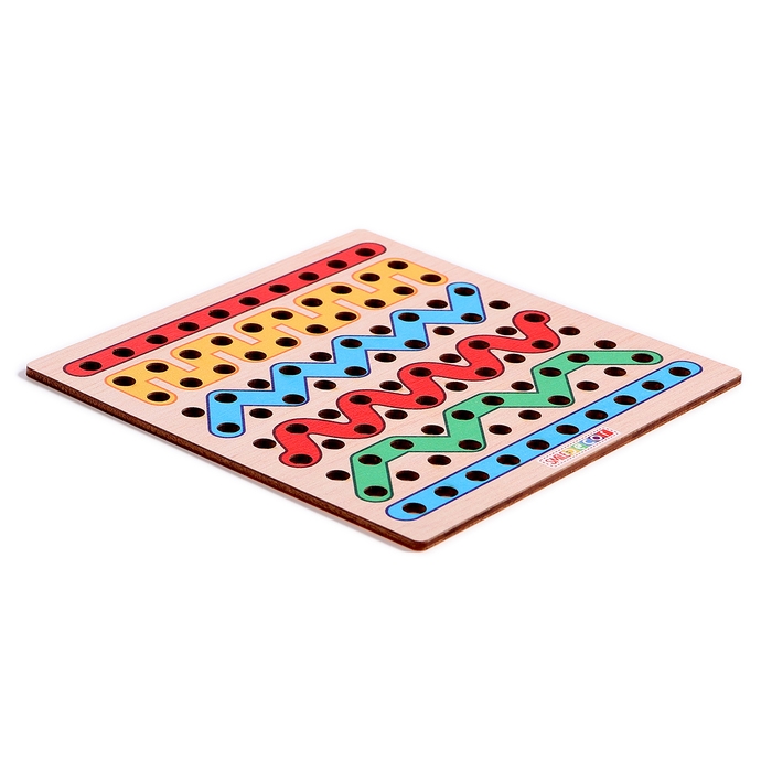 Игра по системе Монтессори &laquo;Шнуровка. Линии&raquo;