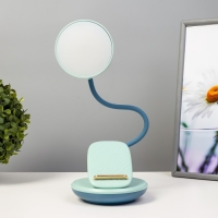 Настольная лампа Эдельс LED 3Вт 3000-6000К USB АКБ лазурный 12,5х12,5х39,5 см RISALUX Настольная лампа Эдельс LED 3Вт 3000-6000К USB АКБ лазурный 12,5х12,5х39,5 см RISALUX