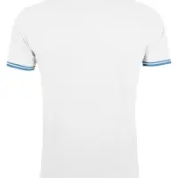 Рубашка поло мужская Pasadena Men 200 с контрастной отделкой белая с голубым, размер M