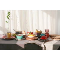 Тарелка керамическая глубокая Доляна &laquo;Морской мир&raquo;, 540 мл, d=18 см, цвет бордовый