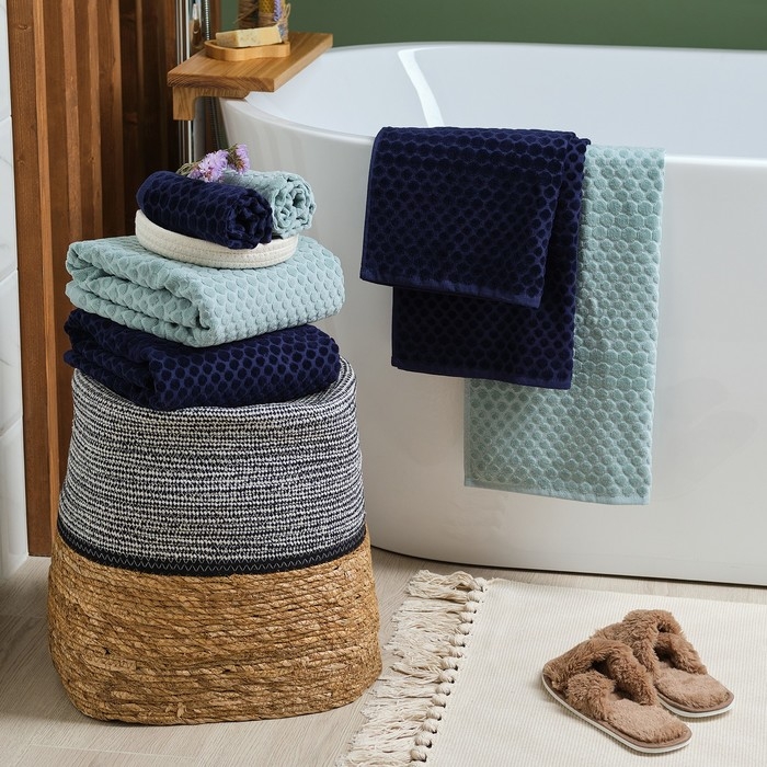 Полотенце махровое Love Life &laquo;Комфорт&raquo; 30х50 см, темно-синий, 100% хл, 500 гр/м2