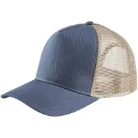 Бейсболка Blink, синяя (джинс) с бежевым Бейсболка Blink, синяя (джинс) с бежевым