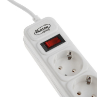 Сетевой фильтр Luazon Lighting, 5 розеток, 1.0 м, 2200 Вт, 3 х 0.75 мм2, 10 A, 220 В, белый Сетевой фильтр Luazon Lighting, 5 розеток, 1.0 м, 2200 Вт, 3 х 0.75 мм2, 10 A, 220 В, белый