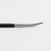 Ножницы маникюрные, узкие, загнутые, с прорезиненными ручками, 9 см, цвет серебристый/чёрный Ножницы маникюрные, узкие, загнутые, с прорезиненными ручками, 9 см, цвет серебристый/чёрный