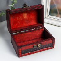 Шкатулка дерево состаренная "Питон" сундучок 7,5х12х7 см Шкатулка дерево состаренная "Питон" сундучок 7,5х12х7 см