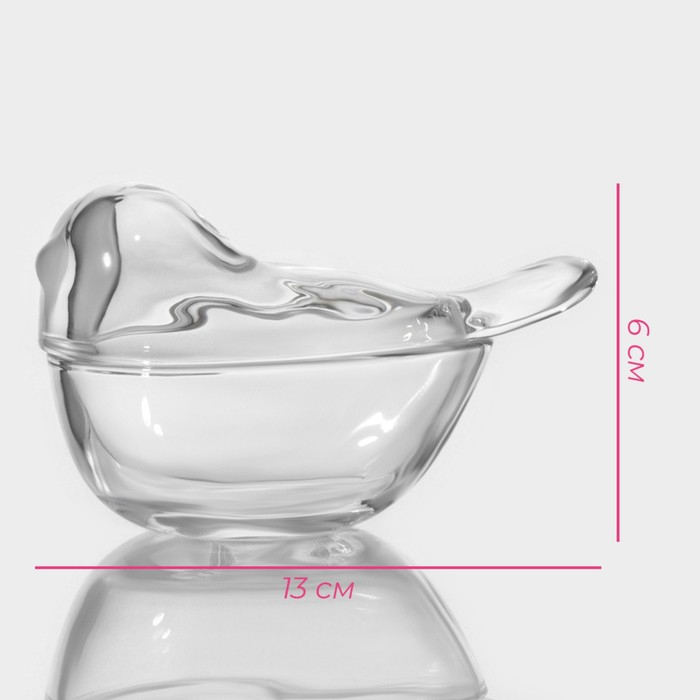 Ёмкость стеклянная для варенья и мёда Доляна «Синичка», 80 мл Ёмкость стеклянная для варенья и мёда Доляна «Синичка», 80 мл