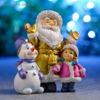 Новогодняя фигура "Дед Мороз cнеговик и девочка" МИКС 10х6х11см Новогодняя фигура "Дед Мороз cнеговик и девочка" МИКС 10х6х11см