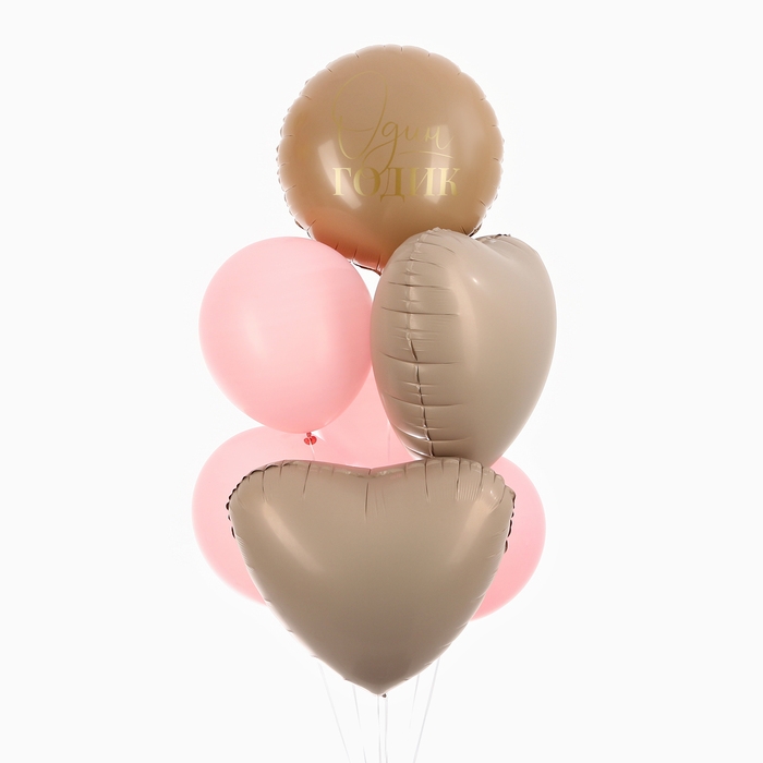 Набор воздушных шаров «Один годик» латекс, фольга, 7 шт. Набор воздушных шаров «Один годик» латекс, фольга, 7 шт.