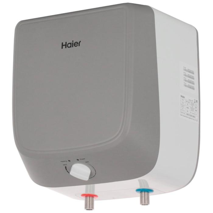 Водонагреватель Haier ES10V-Q1(R), накопительный, 1.5 кВт, 10 л, нижняя подводка, серый