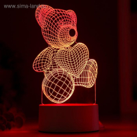 Светильник "Мишутка" LED RGB от сети 9,5х10,5х20 см RISALUX Светильник "Мишутка" LED RGB от сети 9,5х10,5х20 см RISALUX