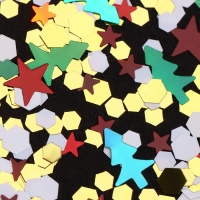 Новый год! Пайетки для декора, &laquo;New Year&raquo;, цвет золотистый/красный/серебристый