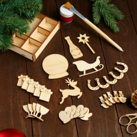 Набор заготовок в коробочке "Новый год" №1 Набор заготовок в коробочке "Новый год" №1