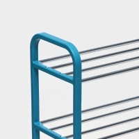 Обувница Доляна, 4 яруса, 42&times;19&times;59 см, цвет синий