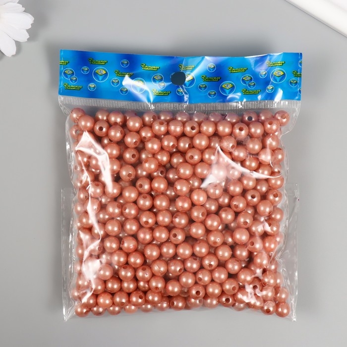 Набор бусин "Жемчуг" d 10 мм, 250 гр, оттенок розового