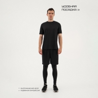 Футболка мужская, базовая, размер XL (52), цвет черный