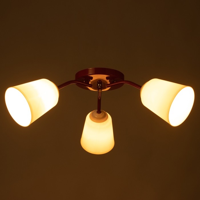 Люстра Люстра "Онлайн" (цил.) 3х15Вт Е27 МОДЕЛЬ:BR 00286 красный 50х50х15см