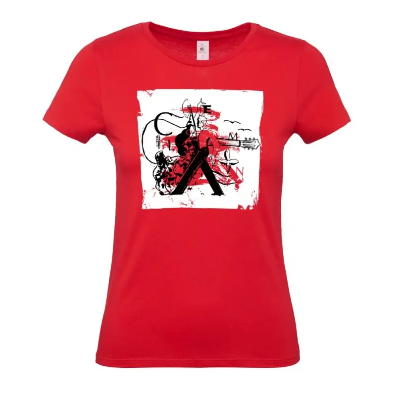 Футболка женская Carmen and Carwoman, красная, размер S Футболка женская Carmen and Carwoman, красная, размер S