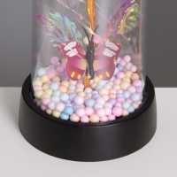 Ночник колба «Цветок с бабочкой» LED 3хAG10 красный 8,5х8,5х15,5см Ночник колба «Цветок с бабочкой» LED 3хAG10 красный 8,5х8,5х15,5см