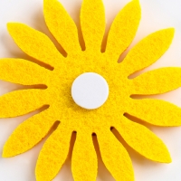 Декор из фетра на клеевой основе, набор 20 шт., размер 1 шт. — 6 × 6 см., цвет жёлтый Декор из фетра на клеевой основе, набор 20 шт., размер 1 шт. — 6 × 6 см., цвет жёлтый