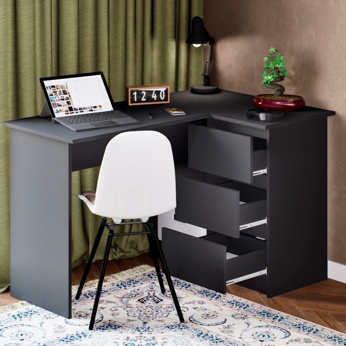 Стол компьютерный, 1244х850х770, Графит