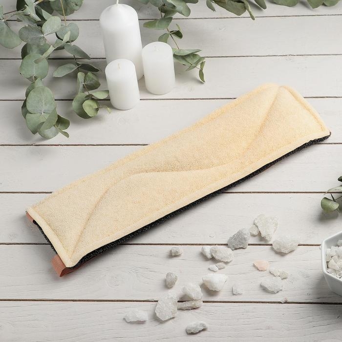 Мочалка-лента для тела для тела жёсткая «День и ночь», 37×11 см, цвет МИКС Мочалка-лента для тела для тела жёсткая «День и ночь», 37×11 см, цвет МИКС