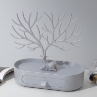 Подставка для украшений «Олень», овальная подставка, 26×25 см, цвет серый Подставка для украшений «Олень», овальная подставка, 26×25 см, цвет серый