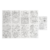 Набор для творчества &laquo;Раскрась витражики - новогодние&raquo;, 20 шт в наборе