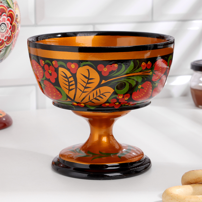 Конфетница, 14×14 см, хохлома Конфетница, 14×14 см, хохлома