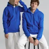 Толстовка на молнии с капюшоном Siverga Heavy 2.0, ярко-синяя, размер 4XL