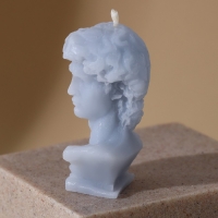 Свеча интерьерная &laquo;Давид&raquo;, серый, высота 6,5 см