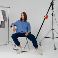 Футболка оверсайз унисекс Kosmos 2.0, синяя, размер XL/ XXL