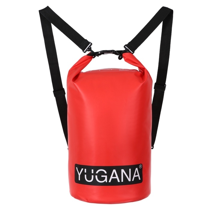 Гермомешок YUGANA, ПВХ, водонепроницаемый 40 литров, два ремня, красный