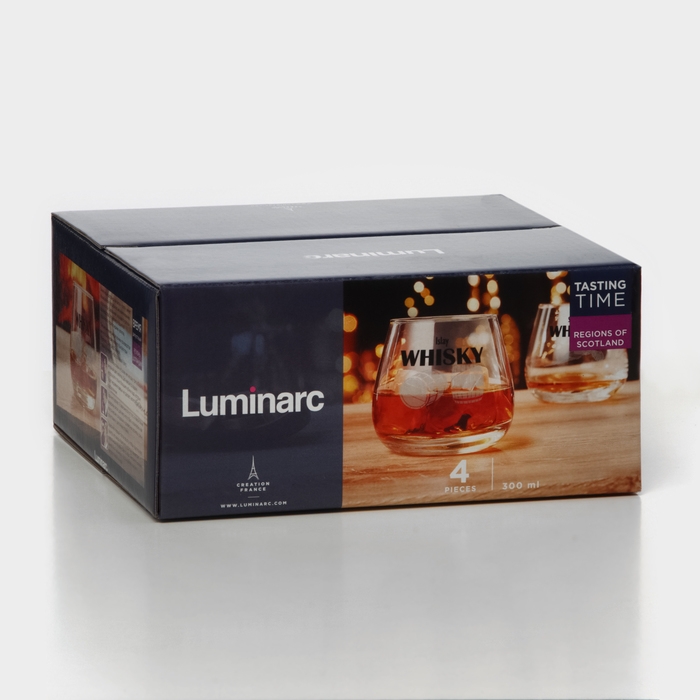 Стакан стеклянный &laquo;Регионы Шотландии&raquo;, 300 мл, 4 шт